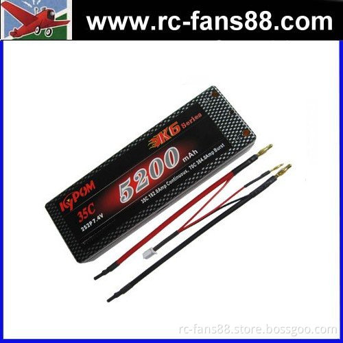 Kypom 7.4v 5200mah 35C Saddle Li-polymer Battery Hard Case for RC Car